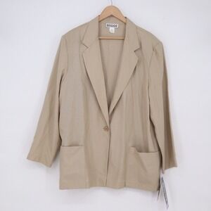 Briggs Pant Suit Womens 18W Tan Easy Care Washable 2pc NWT